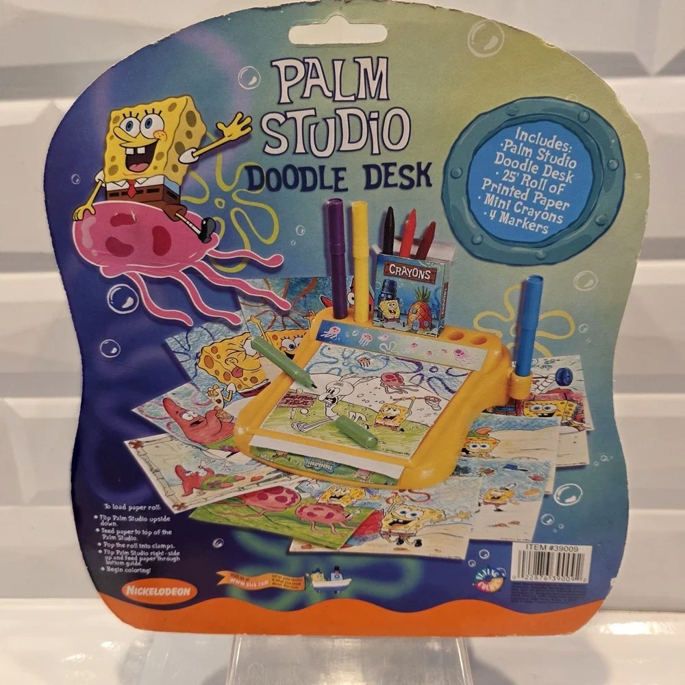 Nickelodeon‎ Spongebob Coloring Kit Vintage 2001 Palm Studio Doodle Desk